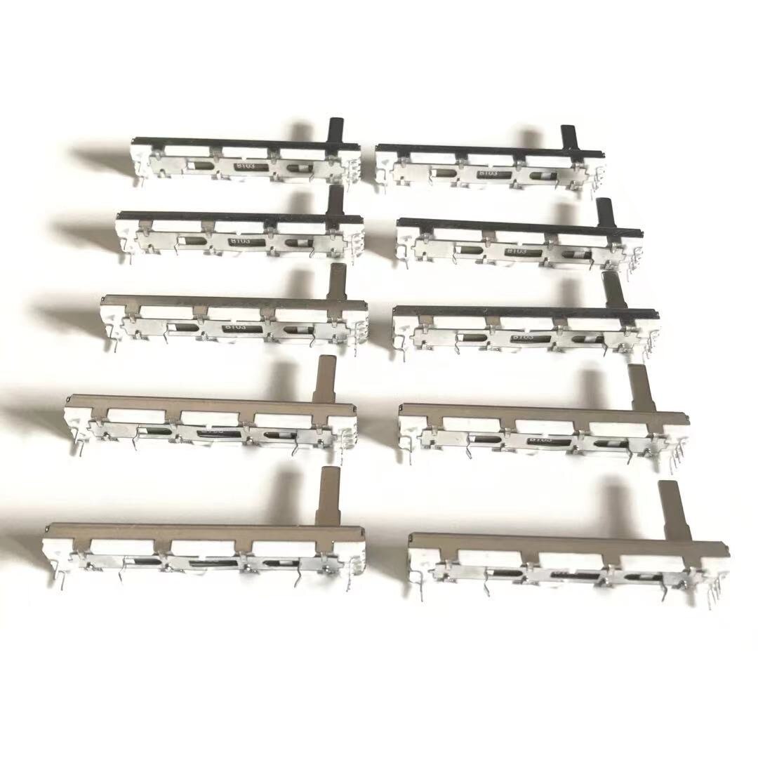 10 pces para akai apc40 potenciômetro fader b10k 10kb 60mm vertical fader empurrador