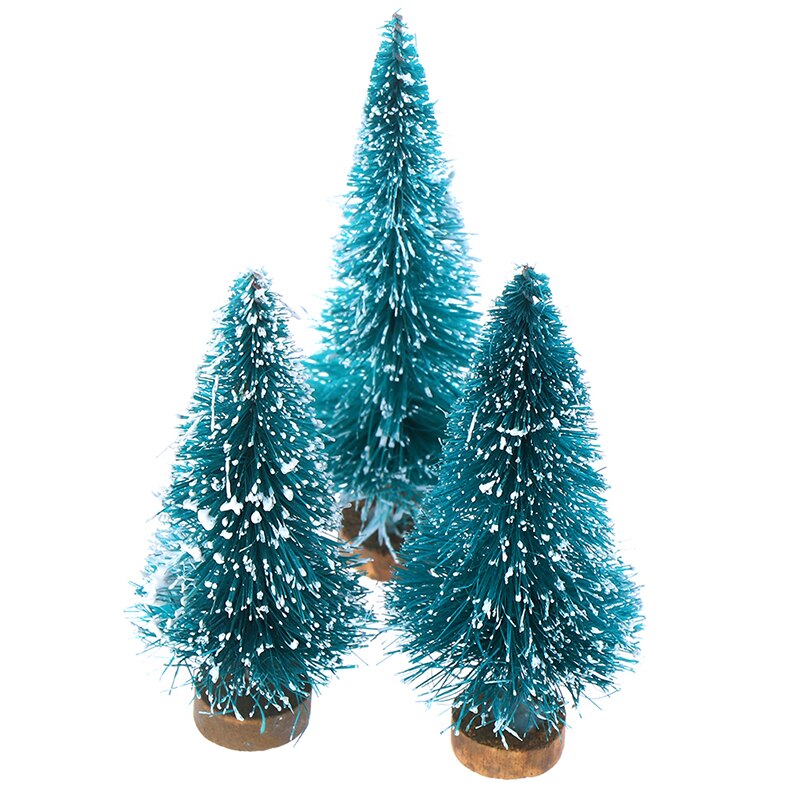 5 pcs Mini Christmas Tree for 1/12 Scale Dollhouse Miniature Decoration Small Pine Tree Desktop Christmas Decor 5pcs