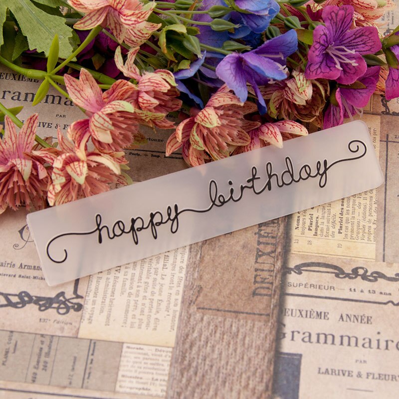 Happy Birthday Embossing Folder Plastic Card Making Stamps Scrapbooking Paper Craft Supplies Folders Album DIY
