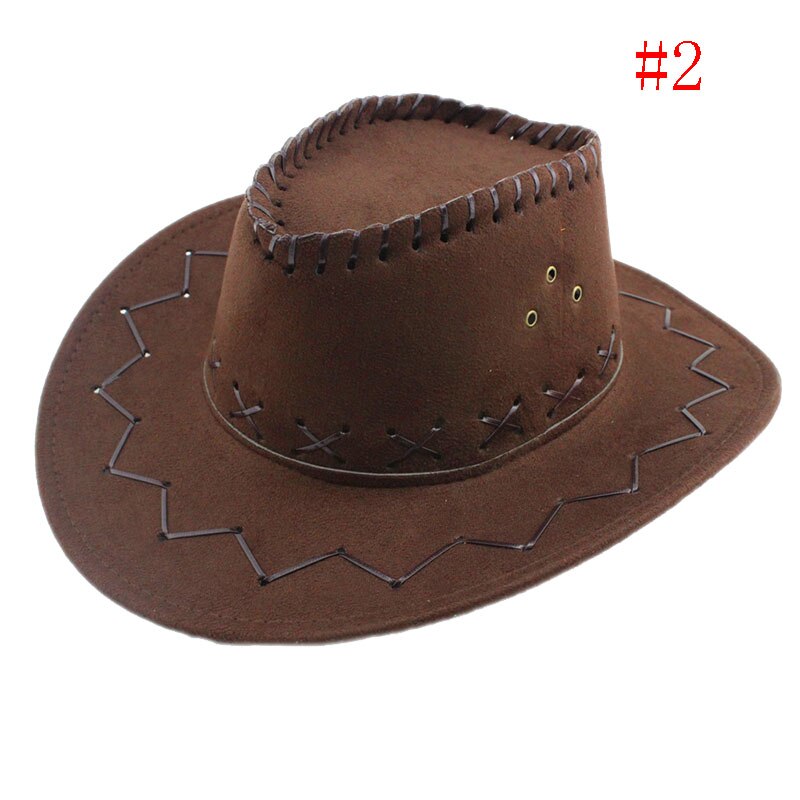 Western Cowboy Middle Eaves Hat Men Women Knight Visor Tourism Wide Brim Retro Cap Sty Delicate Windproof Hats H2D1: B