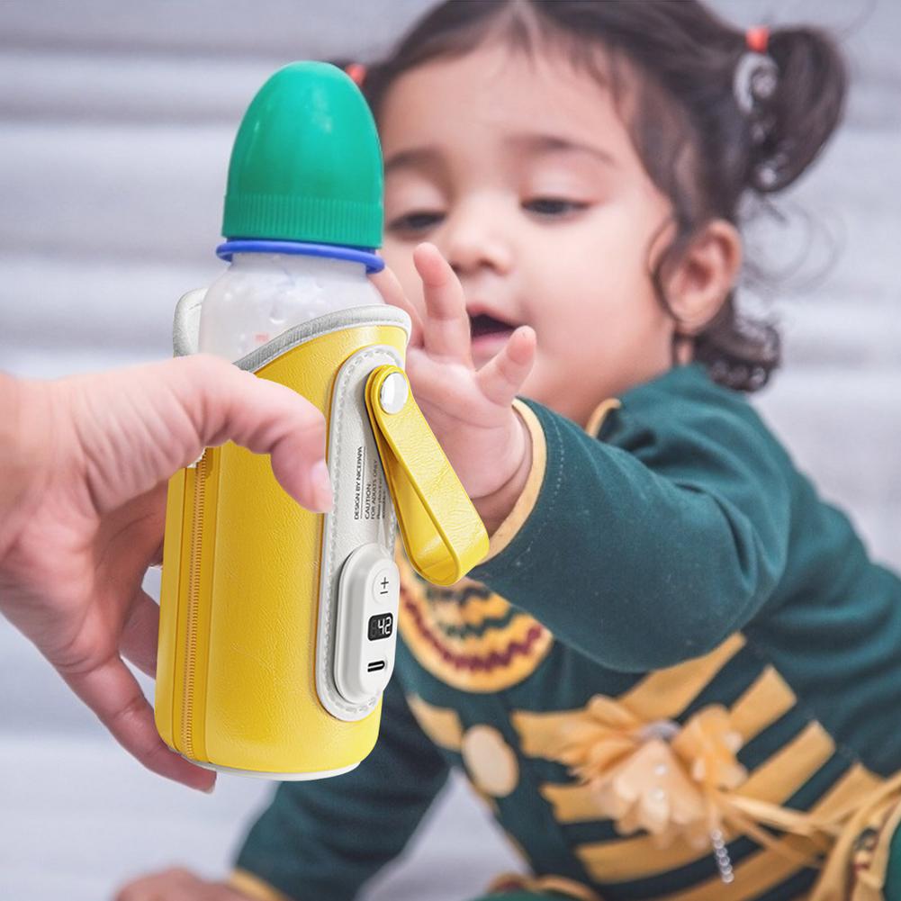 Baby Bottle Warmer Portable Milk Bottle Warmer 5 Speed Adjustment Infant Feeding Bottle Heated Cover Insulation Thermostat