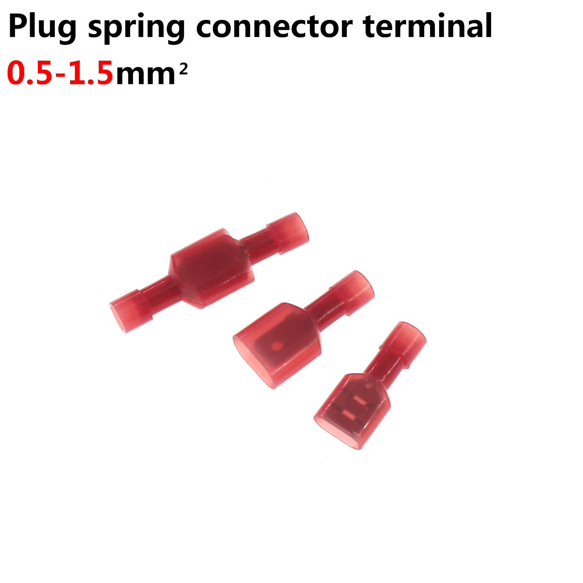 30 Paar 60 Stuks Spring Connector Terminal 6.3 Vrouwelijke Hoofd Paar Koppeling Fdfn Nylon Geïsoleerde Cord End Terminal Wire Adapter: Deep Blue