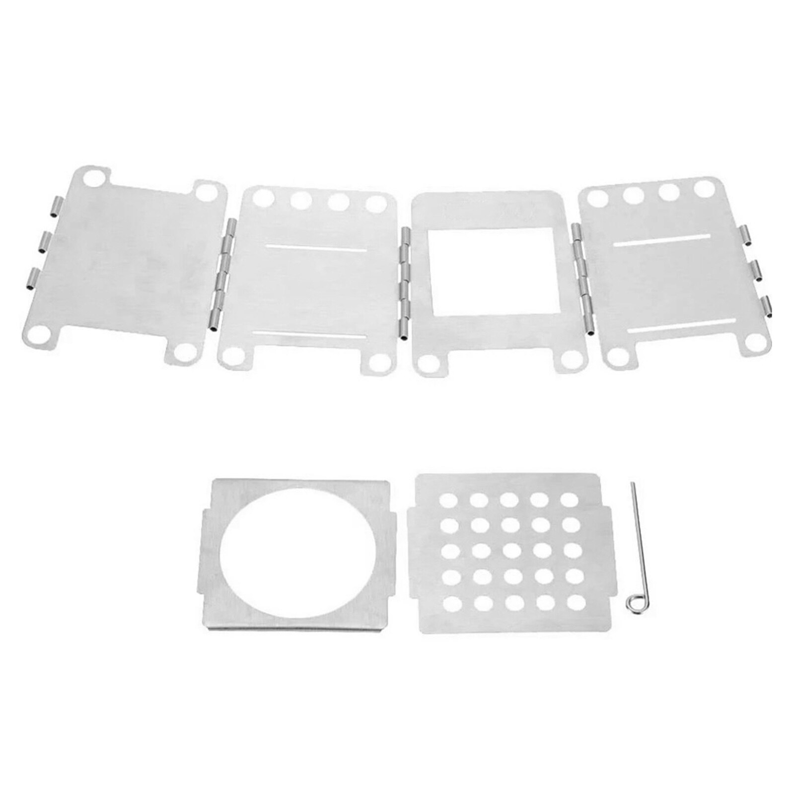 Draagbare Alcohol Kachelbrander met Aluminium Stand Deksel voor Outdoor Camping Wandelen Backpacken Koken Accessoires (Bruin
