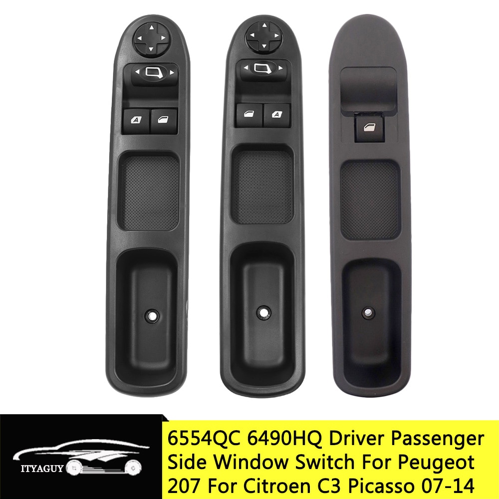 6554QC 6490HQ Links Rechts Driver Passagierszijde Power Master Raam Schakelaar Voor Peugeot 207 Voor Citroen C3 Picasso 2007