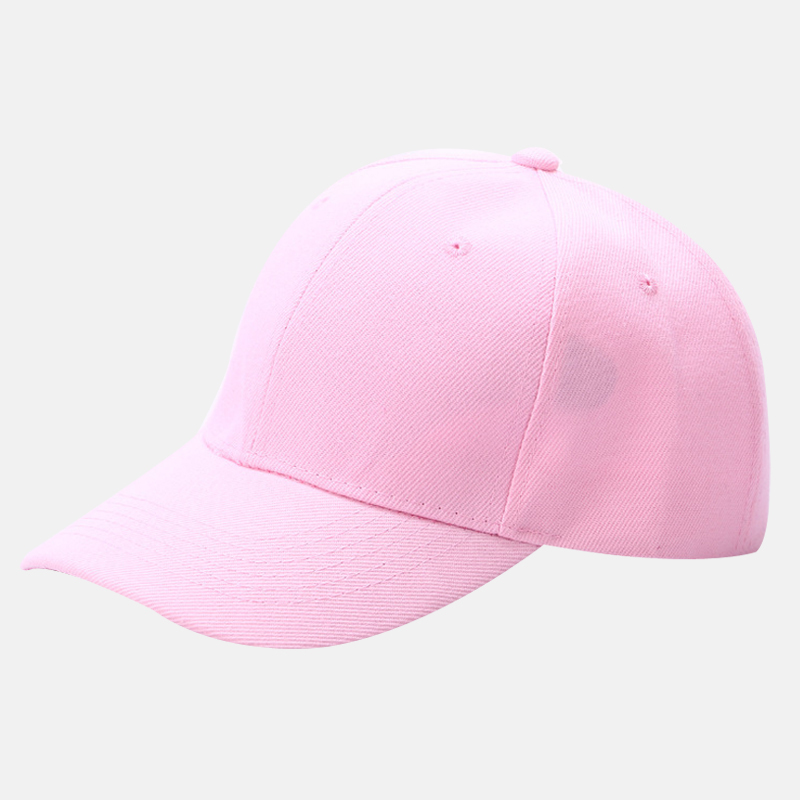 Verstelbare Sport Caps Vrouwen Mannen Hoed Gebogen Zonneklep Licht Boord Effen Kleur Baseball Outdoor In Zomer: Pink