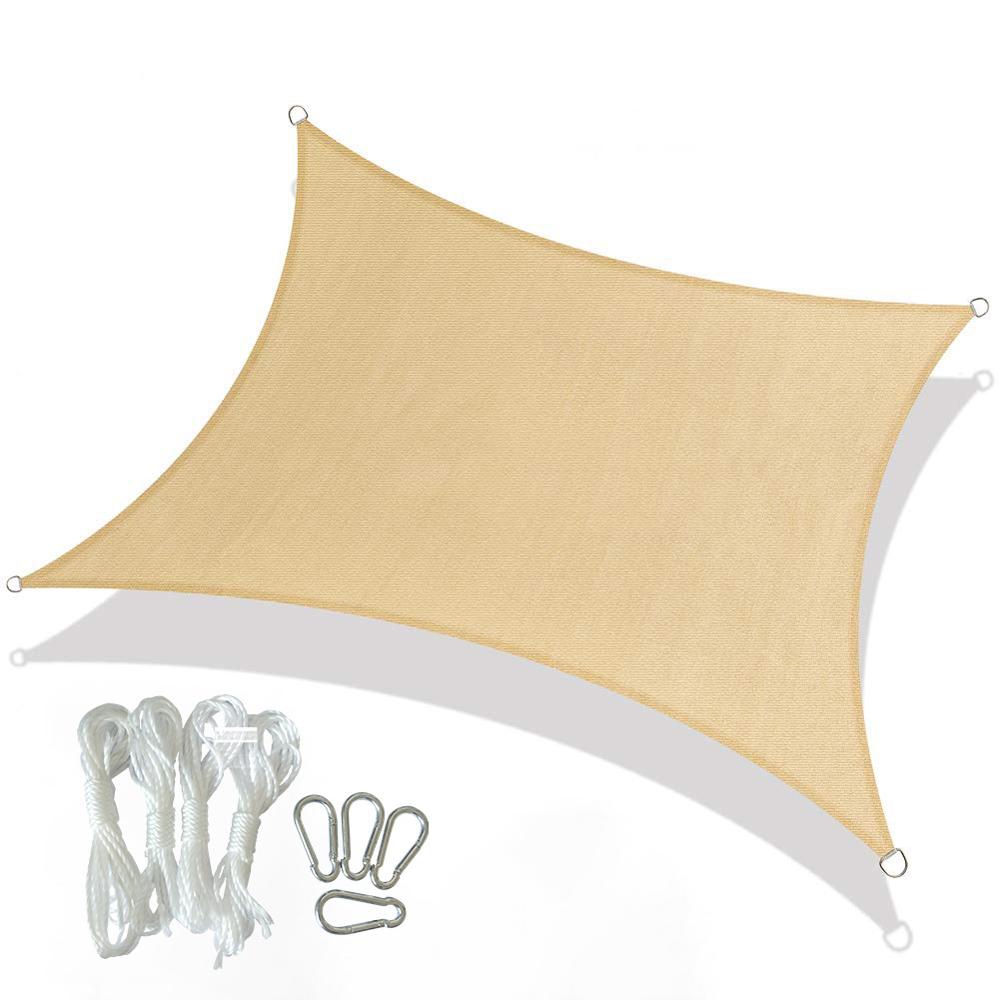 Heavy Duty 185GSM Sun Canopy Shade Sail Rectangle UV Block Shading Nets for Patio Deck Yard and Outdoor