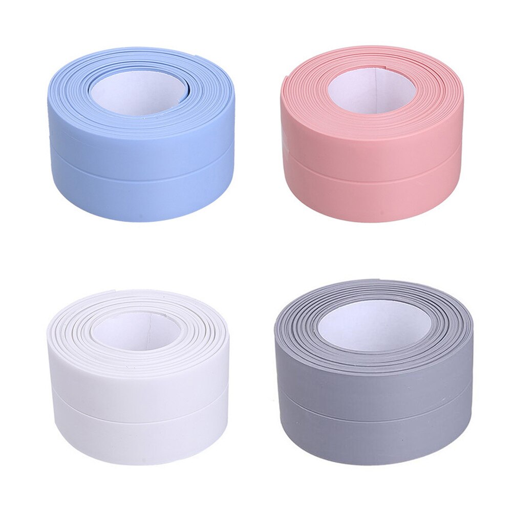 Waterproof Tape Strip Kitchen Sink Paste Gap Beauty Seam Bathroom Toilet Paste Mold Tape Super Adhesive Silicone Stickers