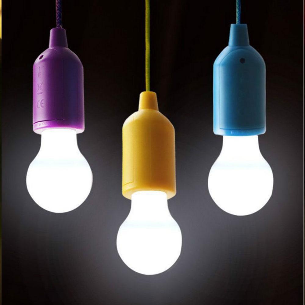 Ampoule LED Portable, couleurs réelles, corde de lampe, clic, étiré, lumière blanche
