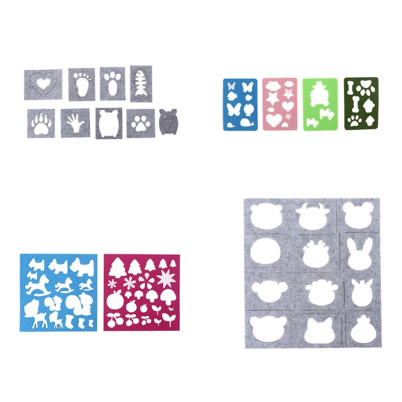 Colorful Felt Needle Felting Molds DIY Felt Template Stencil Applique Handcraft