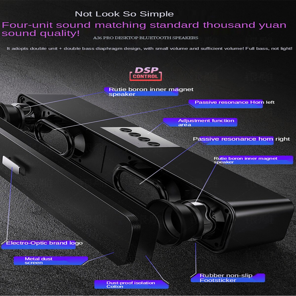 Brand bluetooth sound bar TV speaker bluetooth 5.0 PC cinema auxiliary radio wired wireless home surround sound bar stereo