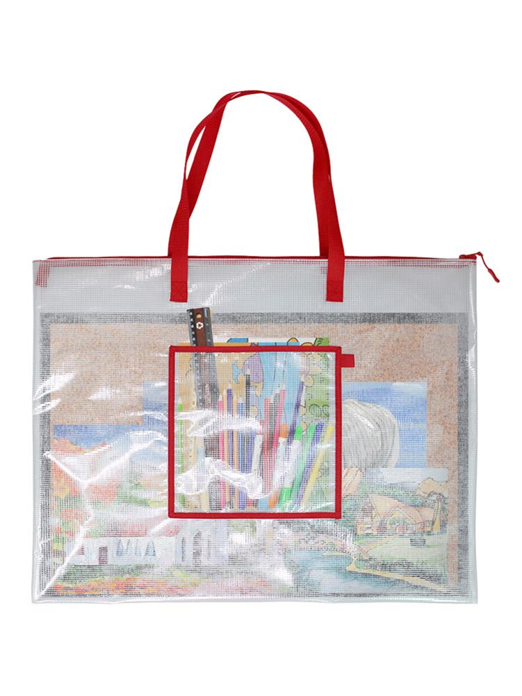 Poster Storage Bag Large Size Waterproof Thick PVC Posters Organizer Transparent Bag For Artworks Charts Teaching Material
