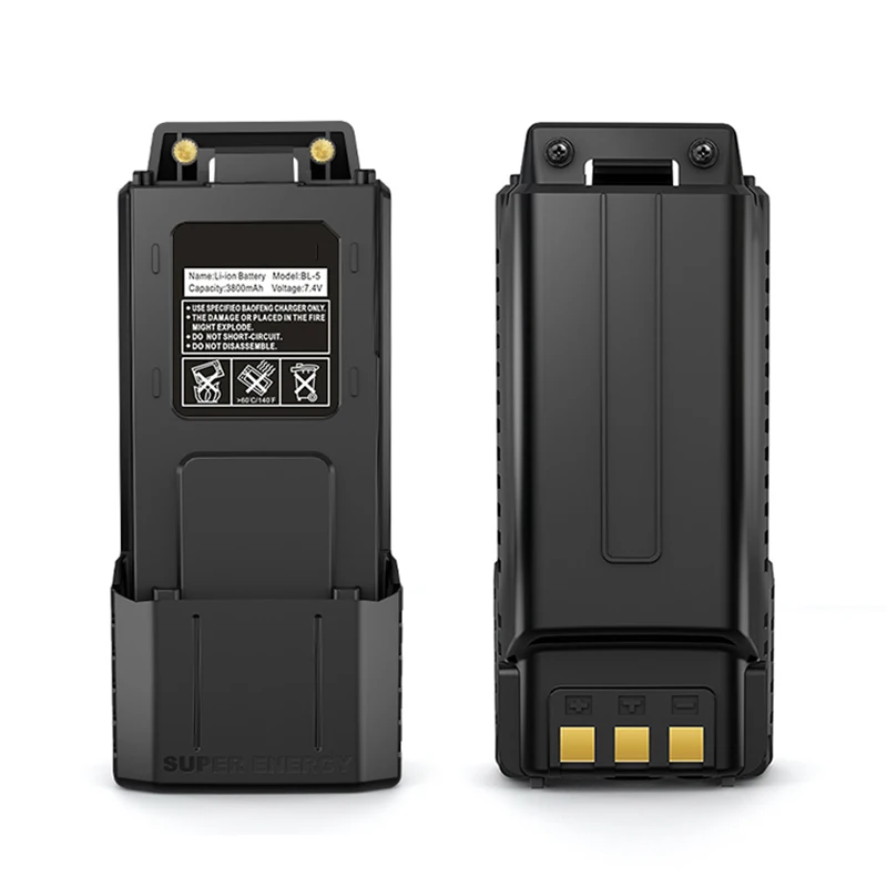 UV-5R bateria estendida tipo-c carregador 3800mah baofeng BL-5 para walkie talkie rádio UV-5RC uv5RE UV-5X3 BF-F8HP GT-5R BF-F8 BF-F9