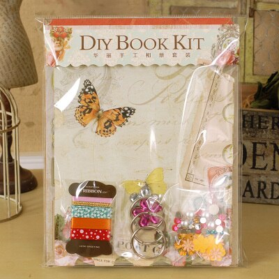 Vintage Travel Scrapbook Album Kit Retro Flower Scrapbooking Photo Album Set: SCD18