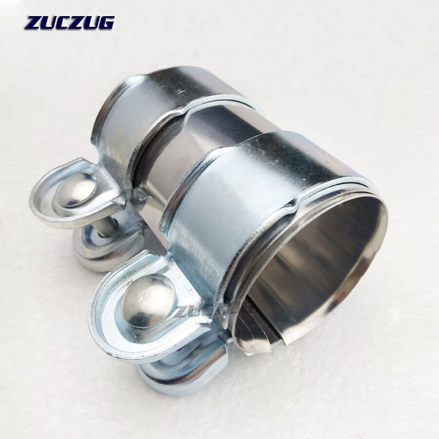 2.0 inch Stainless Exhaust Sleeve Butt Joint Clamp Exhaust OD Pipe Sleeve Coupler Step Clamps