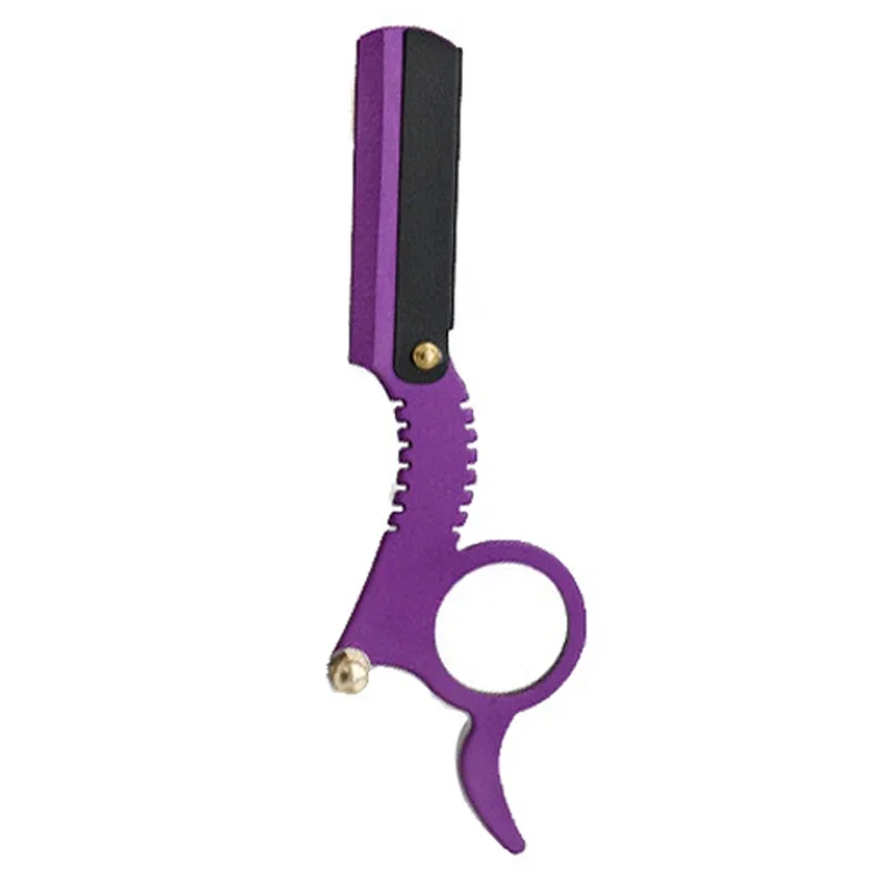 Professional Single Ring Barber Single Edge Shave Razor Vintage Classic Edge Razor with Easy Blades Replacement for Barber Salon: Laranja