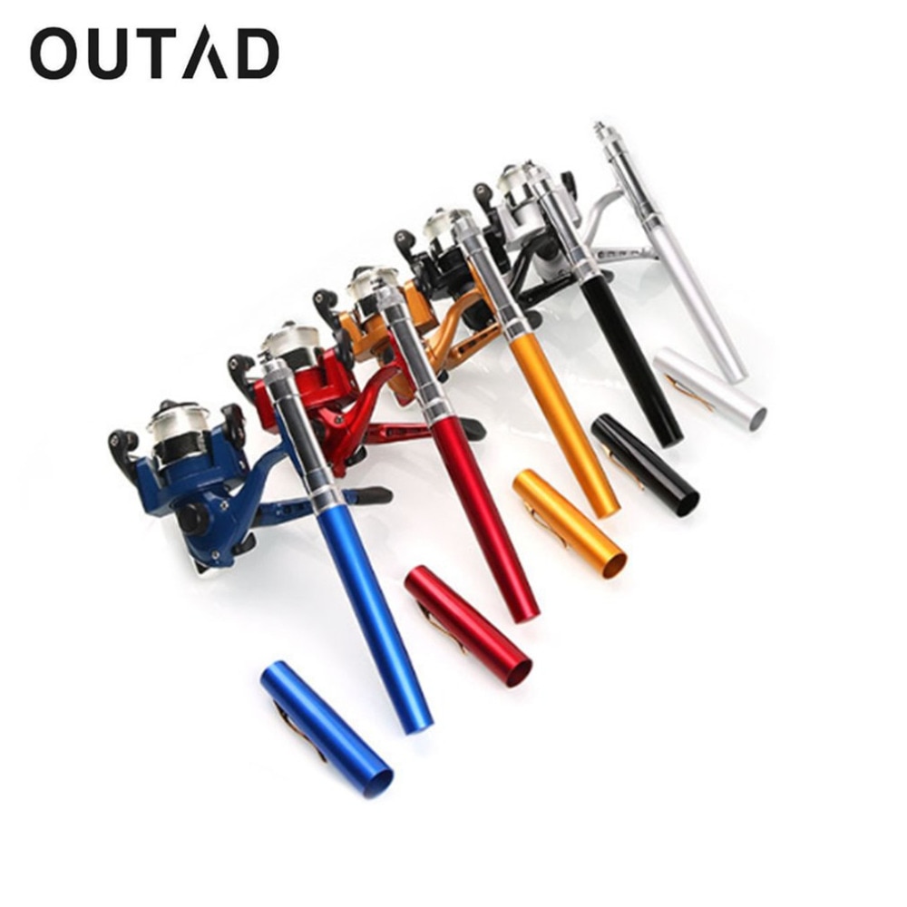 OUTAD Super Lightweight Portable Pen Rod Fishing Set Mini Telescopic Fishing Rod Pole + Reel Pocket Fishing Reel Accessories