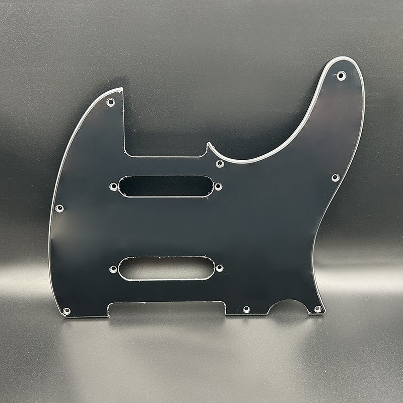 Golpeador Tele de 3 capas con 2 pastillas de bobina única, placa rascadora de 8 orificios para guitarra eléctrica estilo TL, multicolor: YELLOW