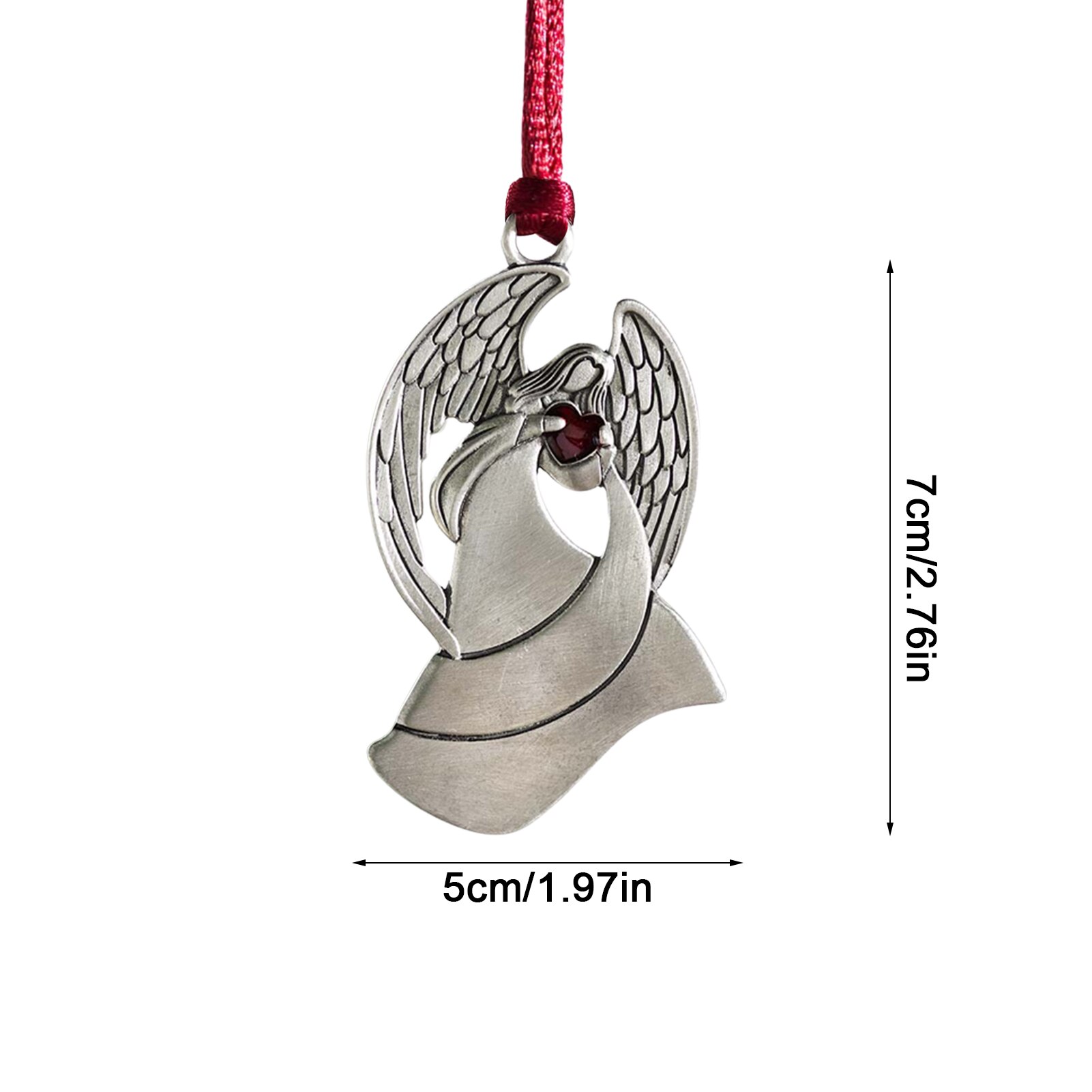 Christmas Memorial Angel Wing Decoration Pendant In Our Hearts At Christmas Tag Ornaments Commemorative Hanging Decor: 01