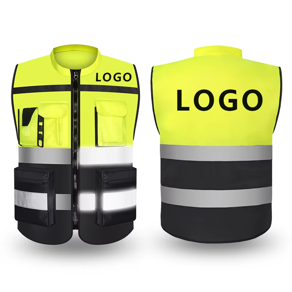 Gilet de sécurité réfléchissant haute visibilité, vêtements de travail réfléchissants pour travailleurs de la Construction et la circulation routière, vêtements de cyclisme pour moto: XXL / Ivoire