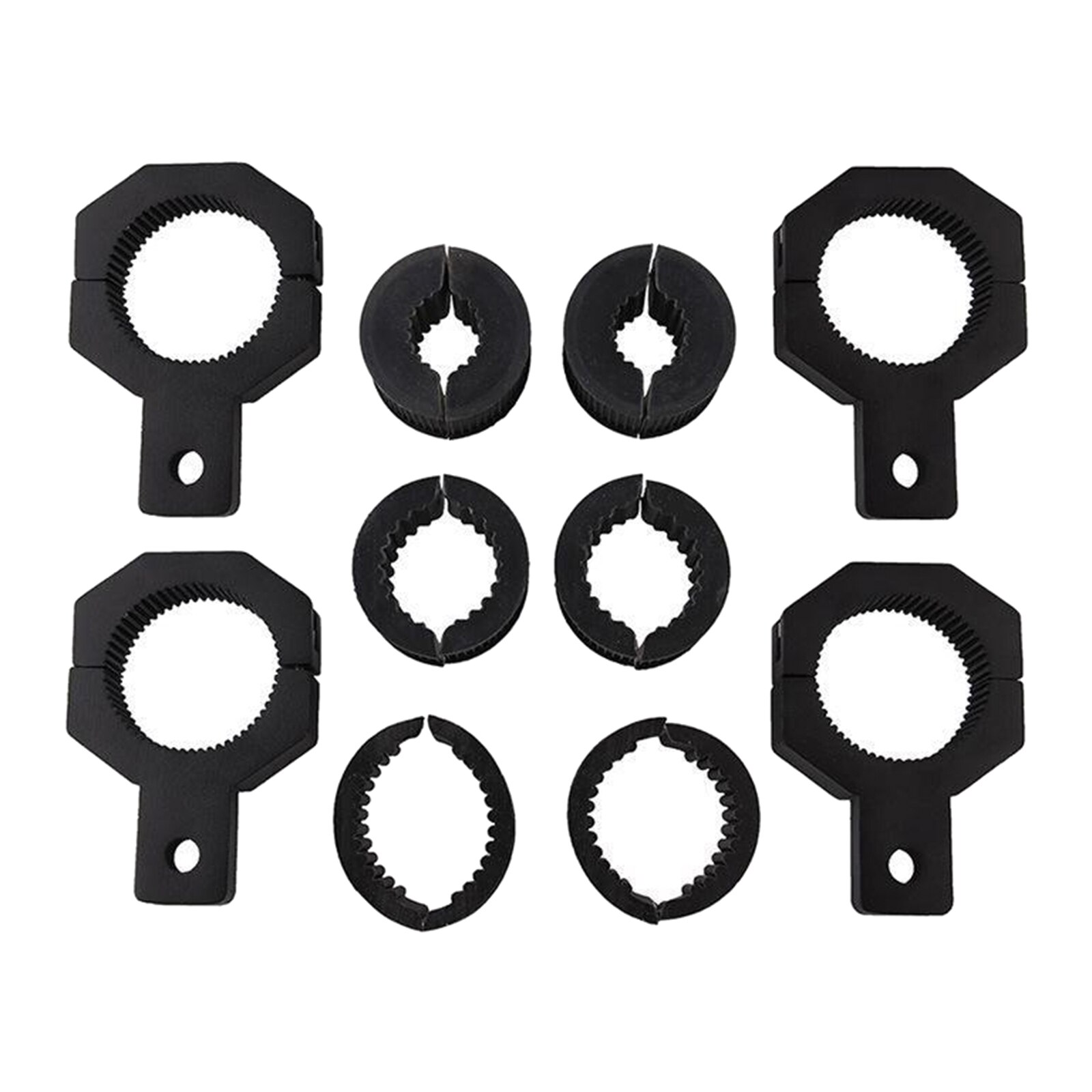 4PCS Mounting Bracket Kit LED Off-Road Light Vertical Bar Tube Clamp Bracket Black