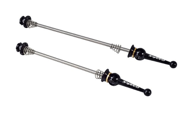 1 pair of mountain bike wheels, road wheels, quick release titanium alloy quick release lever: black