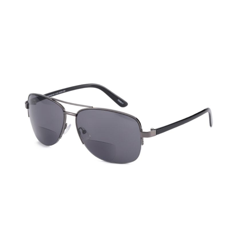 Män kvinnor bifokala läsglasögon solglasögon solläsare halvram presbyopiska med dioptrier  +1.0 to +3.5: +250 / 5 ac 102567- bk