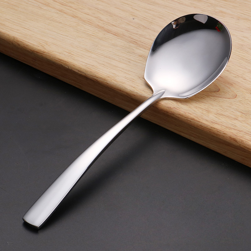 8.5 &#39;&#39;Grote Opscheplepel Rvs Buffet Rijst Lepels Dikte Ronde Soep Diner Scoop Openbare Bestek Restaurant Bar