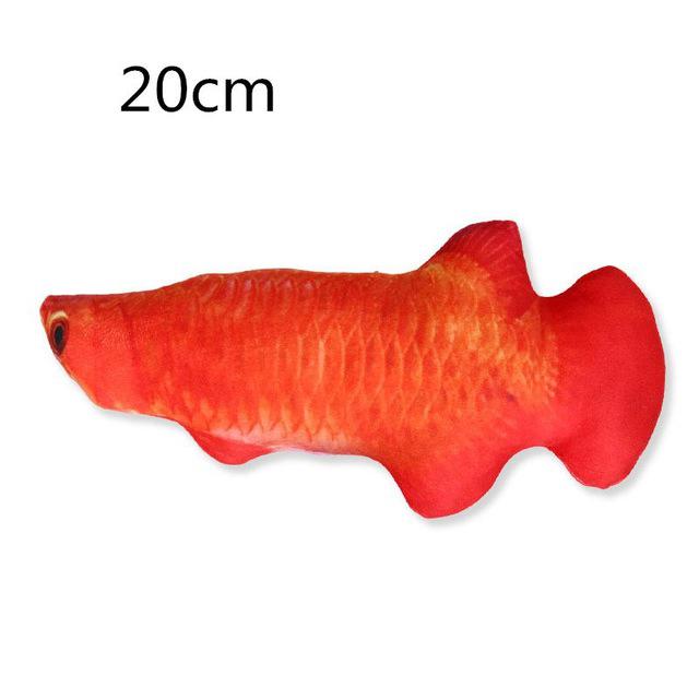 Plush 3D Carp Fish Shape Cat Toy Cute Simulation Fish Playing Toy For Pet Catnip Fish Stuffed Pillow Doll: 02
