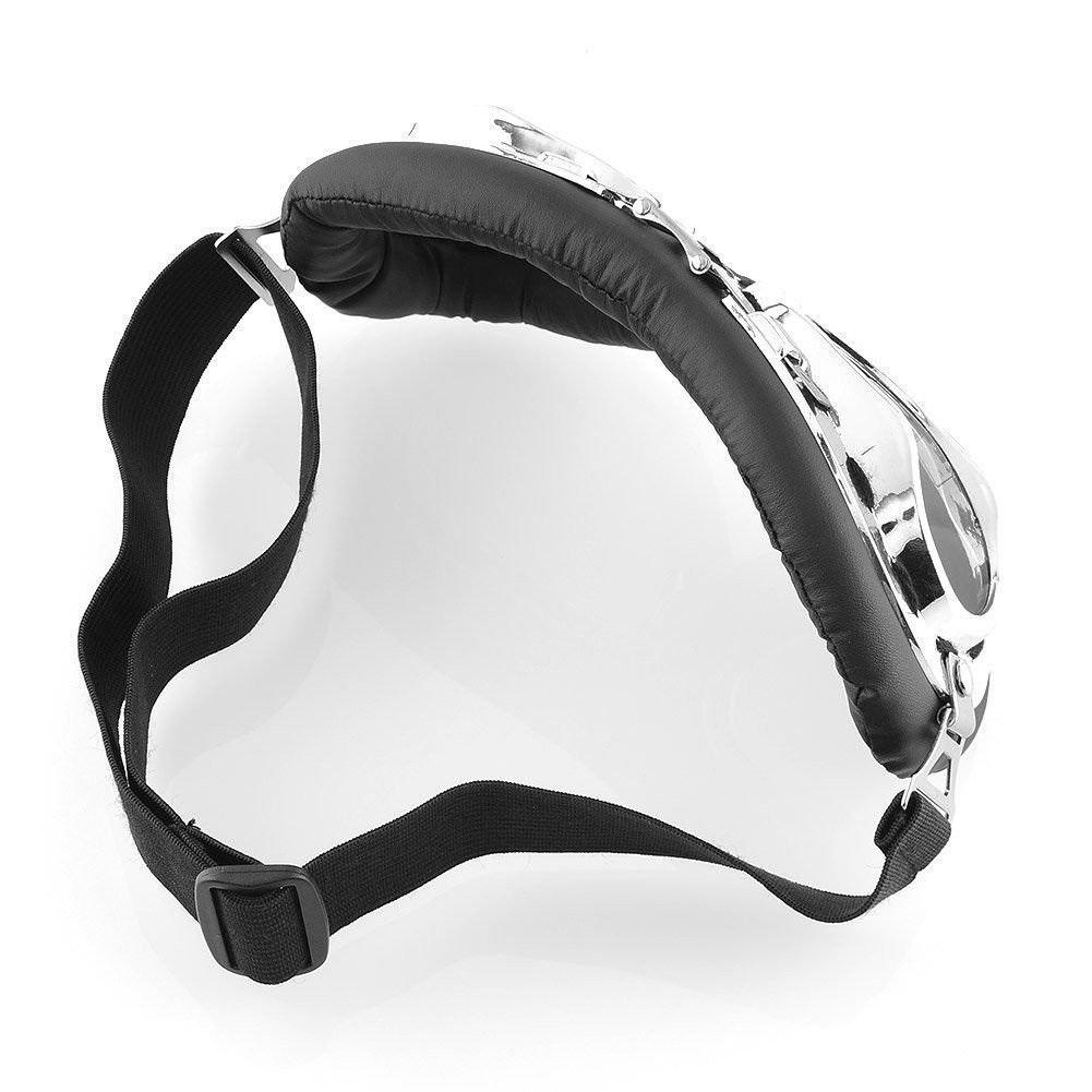 Gafas de Aviador estilo piloto Vintage para motocicleta, lentes transparentes a prueba de rayos ultravioleta, Cruiser, Scooter