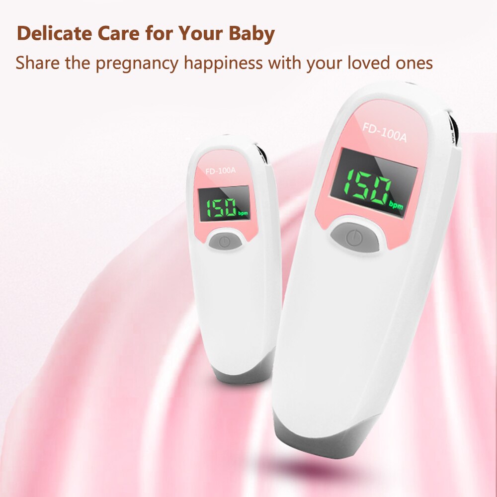 Doppler føtal hjerteslagsmåler graviditet baby puls ultralydsdetektor 2.5 mhz husholdnings sundhed