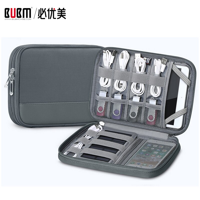 BUBM bag for electronic accessories 7.9 inch ipad Organizer travel electronic organizer storage for data wire hard drive