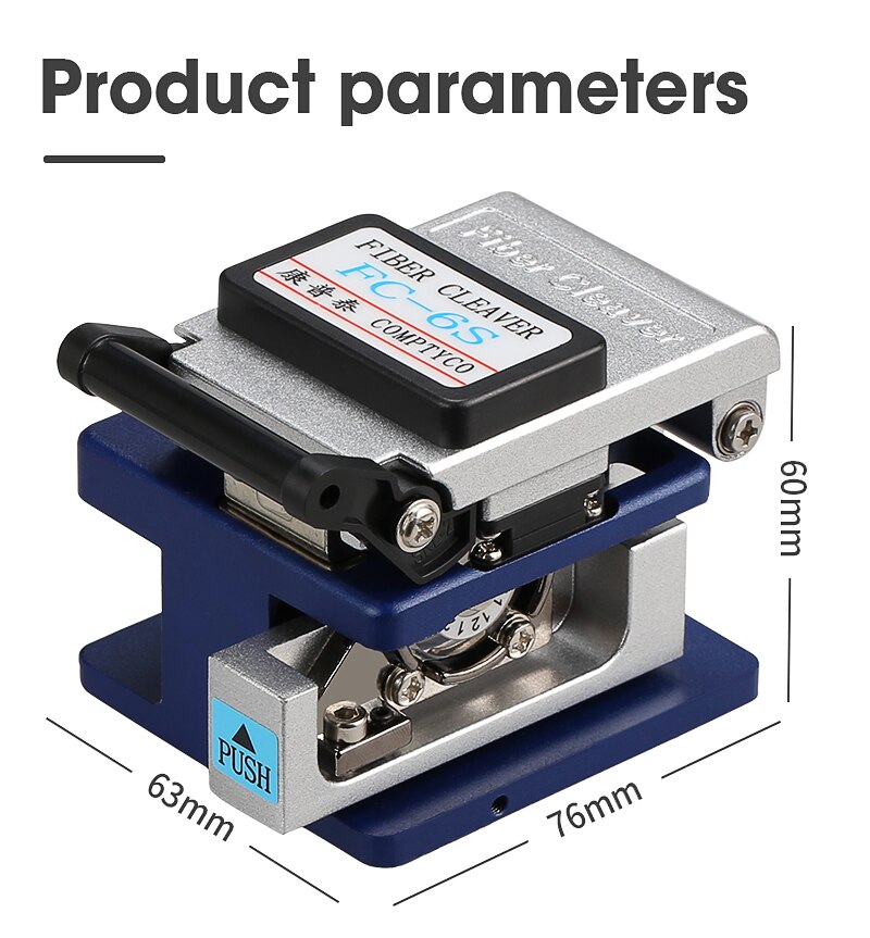 Fc 6S Vezelmes Koude Contact Met 12 Bladen, FC-6S Metalen Materiaal Ftth Fiber Cable Cutter Mes Cleaver Tool, Fiber Cleaverf