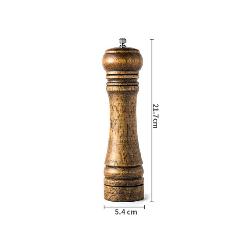 Klassische Eiche Holz Pfeffer Gewürzmühle Mühle Set Handheld Gewürz Einstellbare Mühlen Mühle Keramik Schleifen Core Werkzeuge Set: Licht Grün