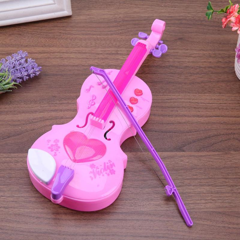 Muziekinstrument Viool Speelgoed 4 Snaren Muziek Elektrische Viool Kids Muzikale Interesse Training Instrumenten Educatief Speelgoed Roze