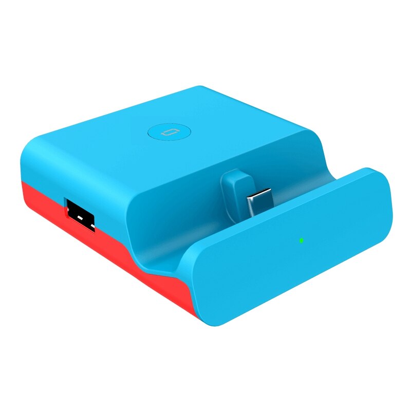Convertisseur vidéo pour Nintendo Switch socle de charge HDMI transfert TV Portable type-c socle de charge: Blue