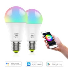 Magic 7W E27 RGB WIFI Led Slimme Lamp Timer Licht Draadloze Domotica Lamp, 85-265V lamp Compatibel met ALexa Google Thuis