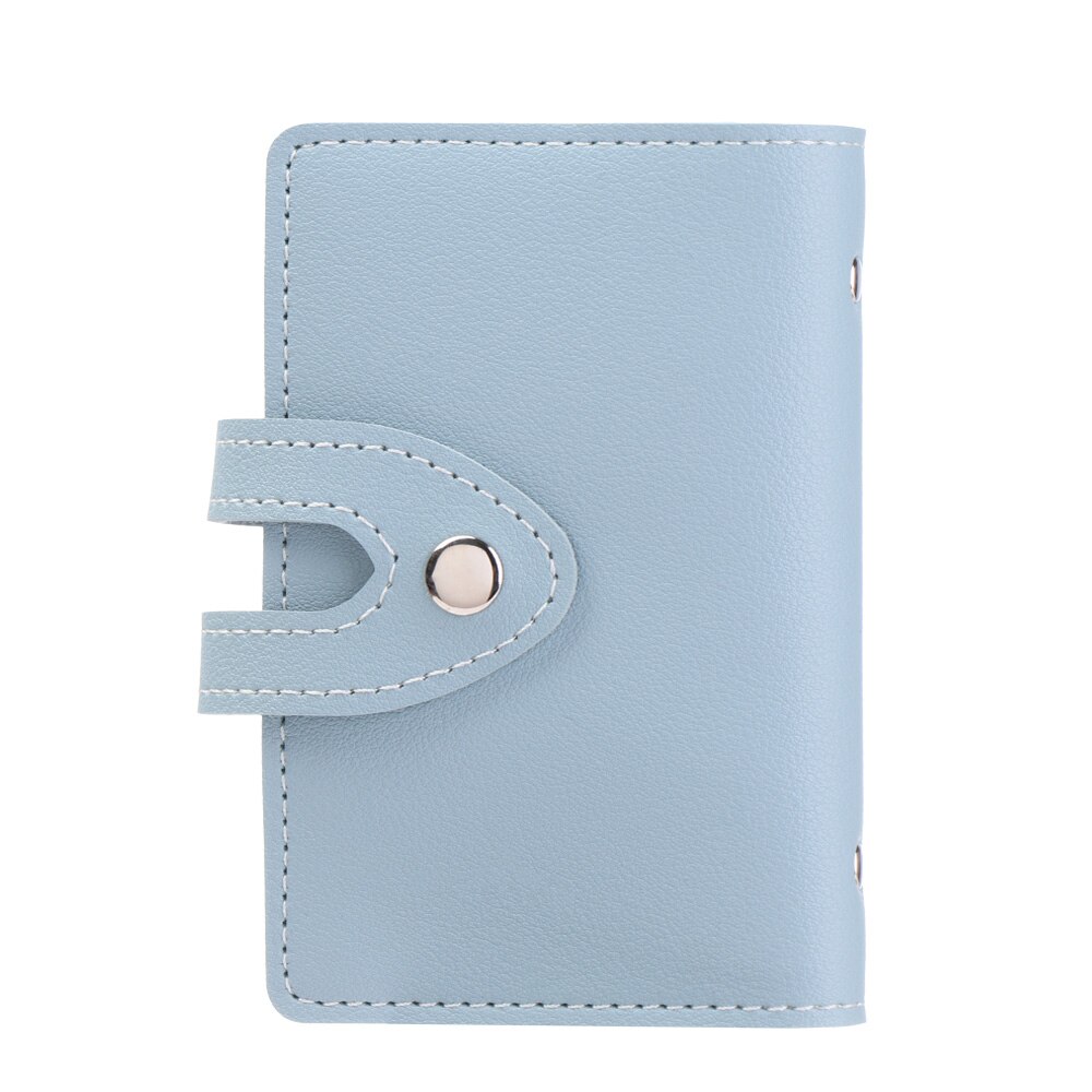 24 Card Slots Business Card Holder PU Leather Plastic Candy Color Korean Passport Bag Cute Card Holder Credit Card Bag