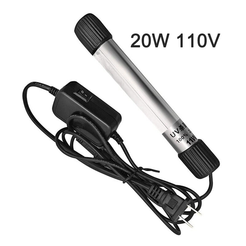 20W 254nm Ultraviolet stérilisateur lampe UV désinfection lumière haute Ozone UVC lampe germicide tuer les germes Virus Ozone lampe: 110V 20W
