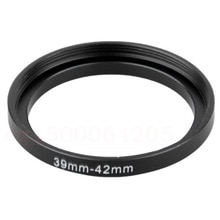 2 pièces 39-42mm en aluminium noir vendant 39mm-42mm 39 à 42 adaptateur de filtre de lentille d'anneau