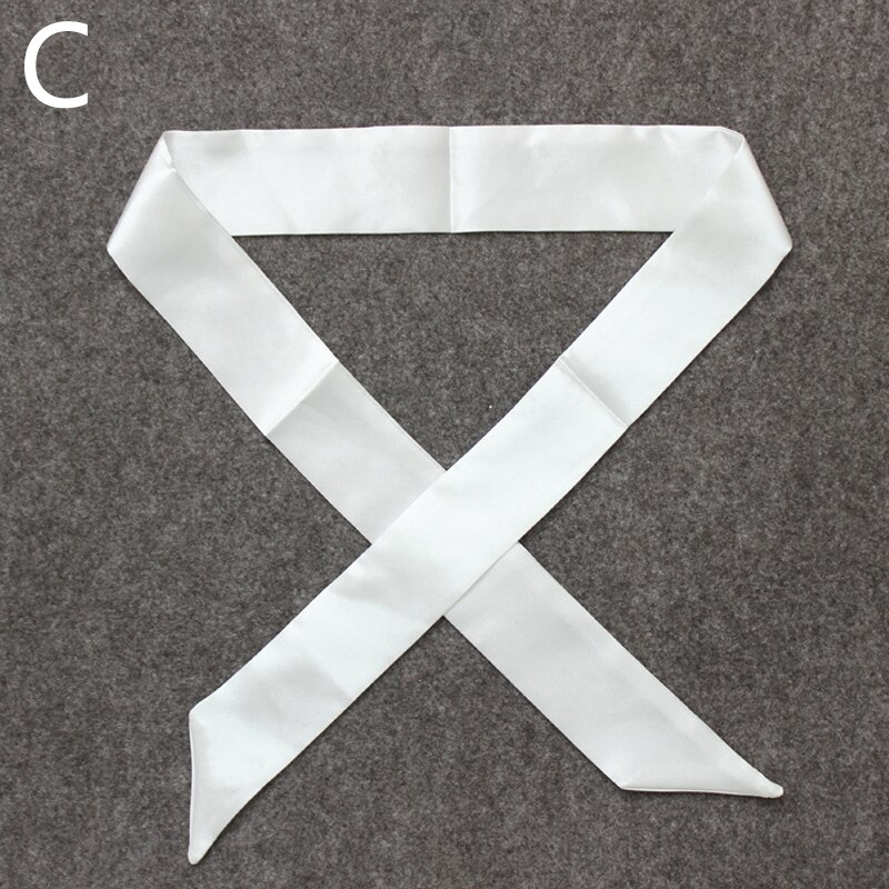 Twill Emulation Silk Solid Bag Scarf Women Small Scarf Ribbon Handbag Hair Long Shawl Bandana Luxury Head Scarf: C