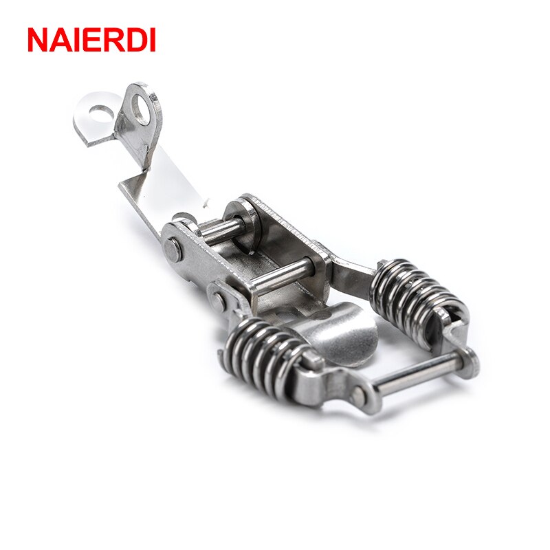 NAIERDI-J108 Cabinet Lock Box Hasp Case Iron Spring Latch Catch 67*24 Toggle Locks For Drawer Gate Door Furniture Hardware