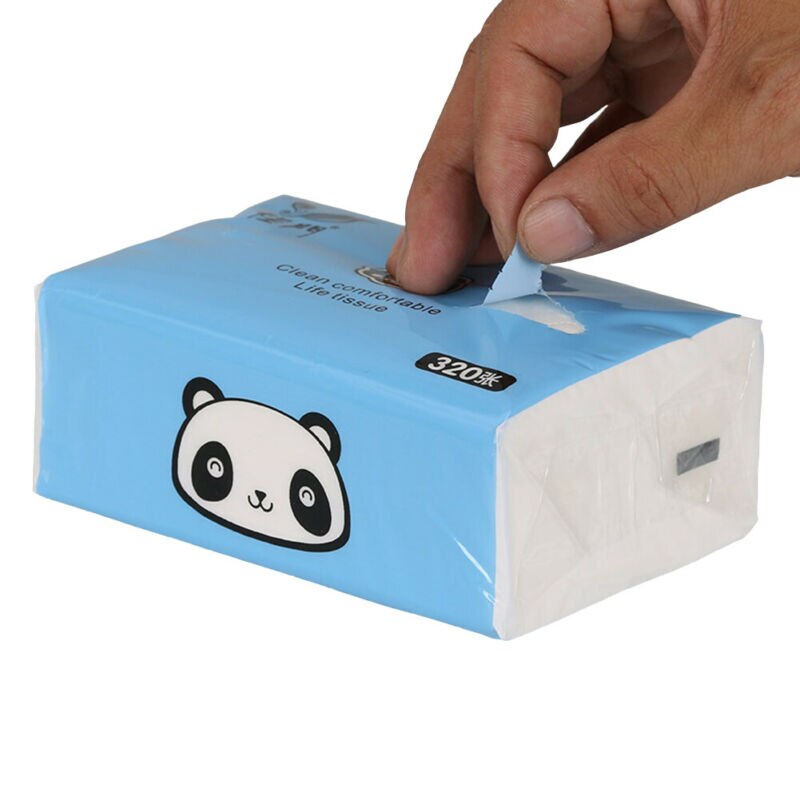 Mouchoirs en papier à dessin 4 couches | Lot de 6 320 feuilles de mouchoirs en papier, Ultra doux, usage domestique hôtel, serviettes de toilette amovibles, papier naturel brut