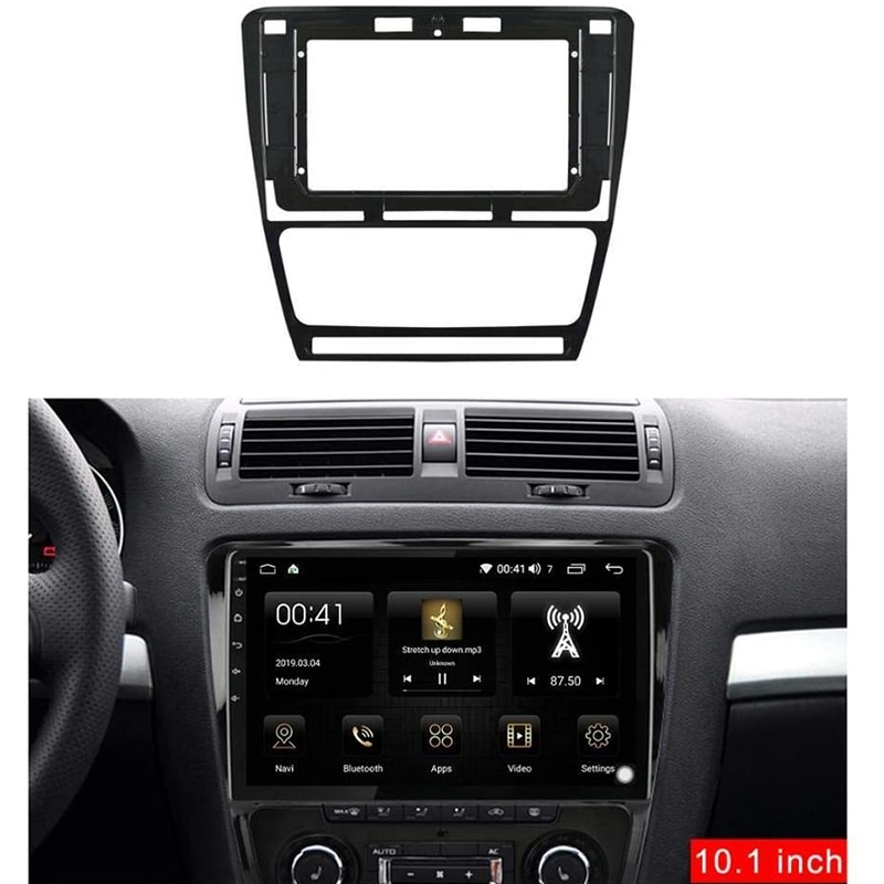 2 Din 10,1 pulgadas Fascia de coche para SKODA OCTAVIA 2007 Radio Estéreo Panel DVD marco en el tablero
