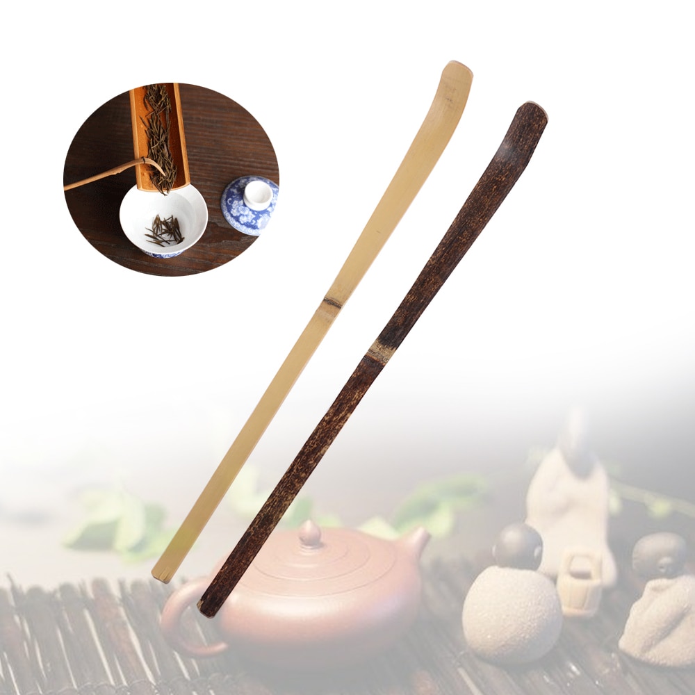 180*10*10mm træ teblad matcha sticks ske teware sort bambus køkkenredskab køkkenredskaber teware krydderi gadget