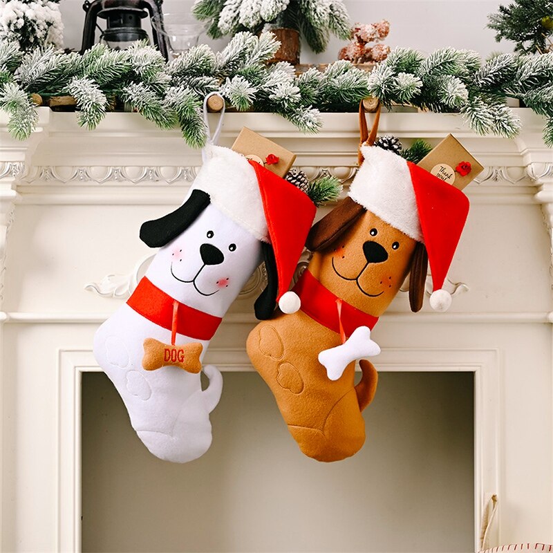 Leuke Hond Kerst Sokken Opknoping Kids Jaar Snoep Decoratie