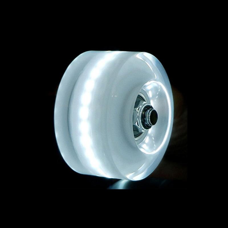 Knipperende Wielen Dubbele Rij Skates Led Sliding Schaatsen Lichtgevende Licht Wiel Katrol Roller Skate Wielen Knipperende Roller: White