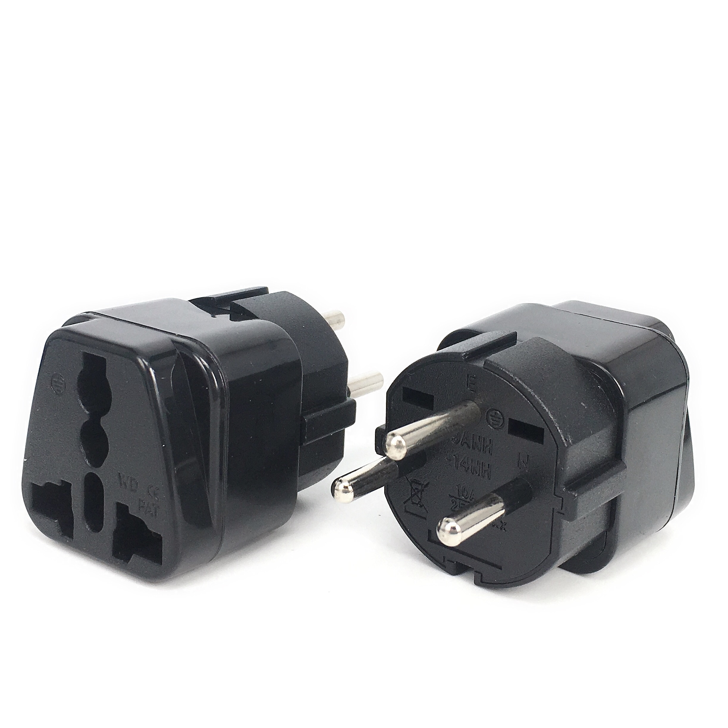 universell il f.eks plugg adapter ac omformer eu oss au uk til israel Egypt 3 pin reisestrømadapter uttak vegglader stikkontakt