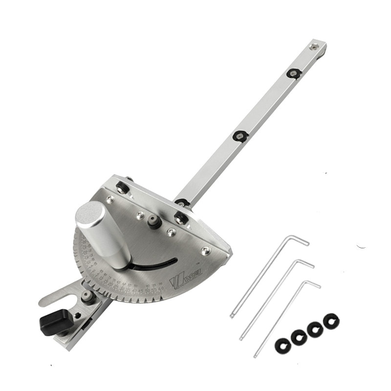 450mm Miter Gauge with track Stop Table Saw/Router Miter Gauge Sawing Assembly Ruler for Table Saw Router Woodworking Tools DIY