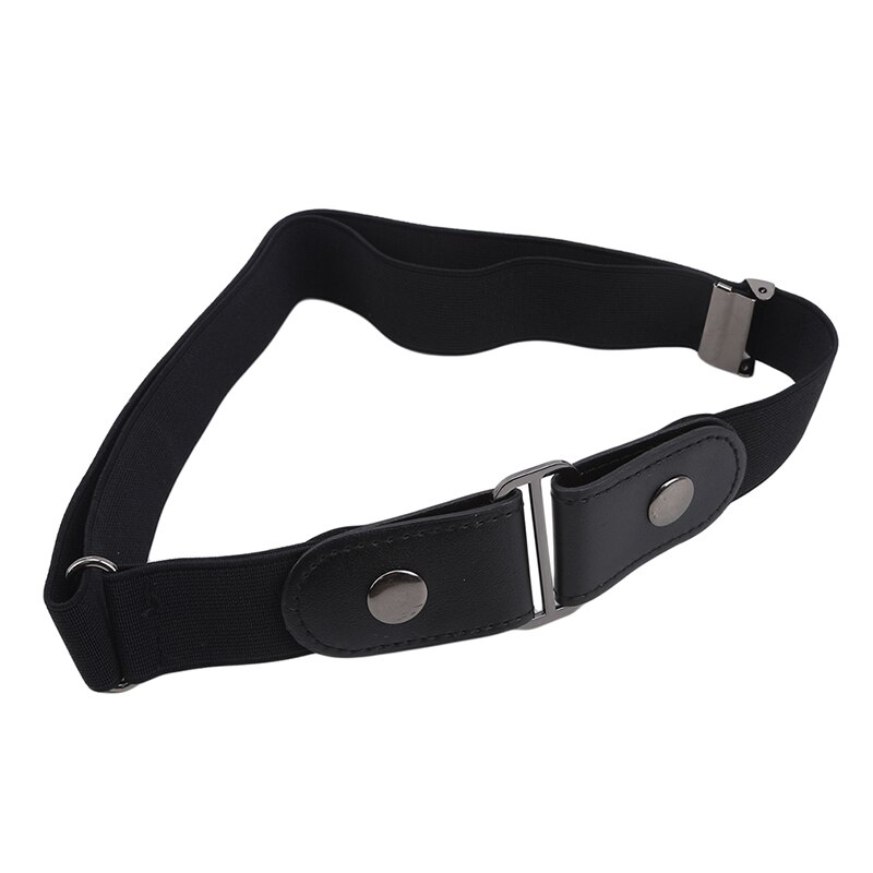 Verstelbare Riem Zonder Gesp Gesp-Gratis Elastische Riem Voor Jeans Broek Jurk Stretch Taille Riemen Voor Vrouwen Ceinture Femme: Black