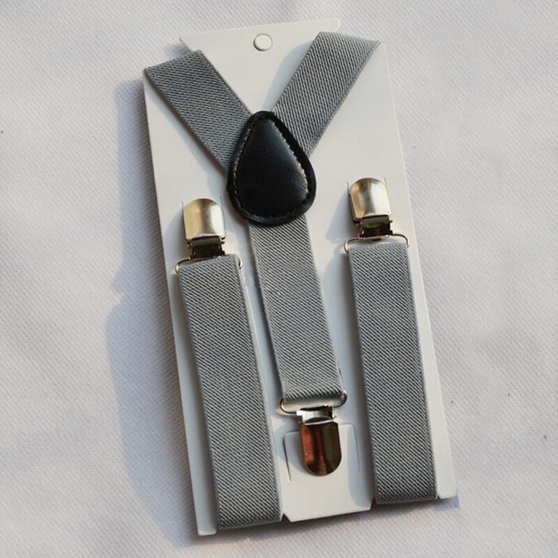 Tirantes de cinta elástica ajustable para niños y niñas, accesorios de boda para bebés, nueva: Light Grey